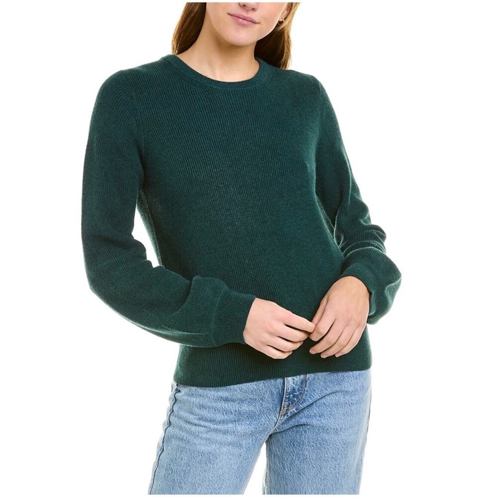 WHITE + WARREN Cotton Silk Knit Crewneck Sweater